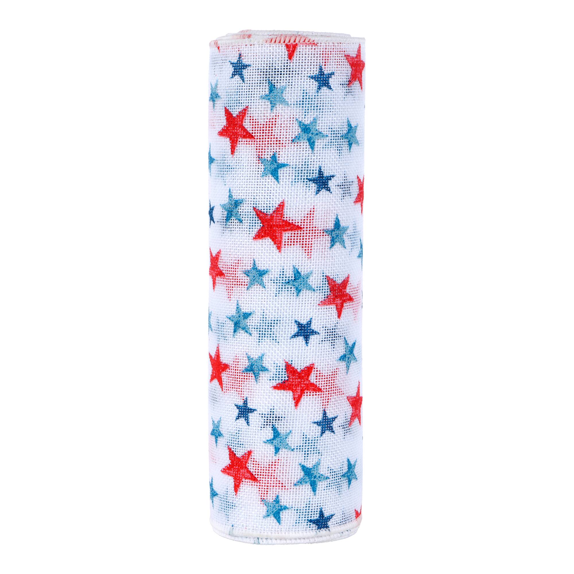 9.5" x 3.3yd. Red, White & Blue Stars Mesh by Celebrate It™